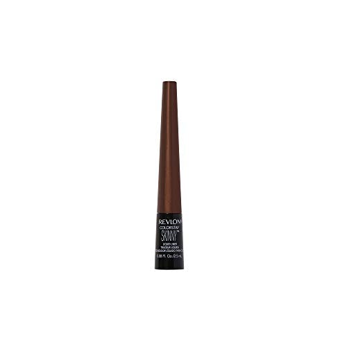 Revlon Skinny Liquid Eyeliner, ColorStay Eye Makeup, Waterproof, Smudge-proof, Longwearing with Ultra-Fine Tip, Mahogany Flame, 0.08 oz