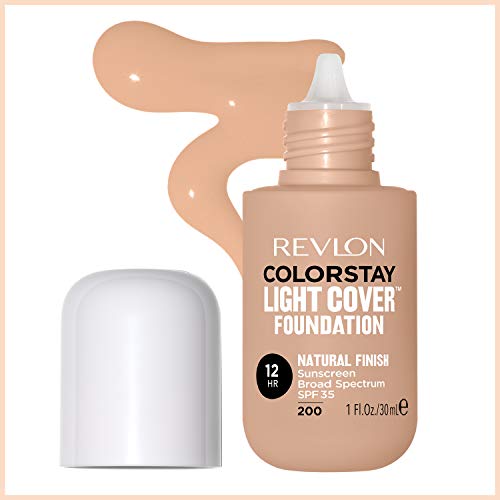 Revlon ColorStay Light Cover Liquid Foundation, Hydrating Longwear Weightless Makeup with SPF 35, Light-Medium Coverage for Blemish, Dark Spots & Uneven Skin Texture, 150 Buff, 1 fl. Oz