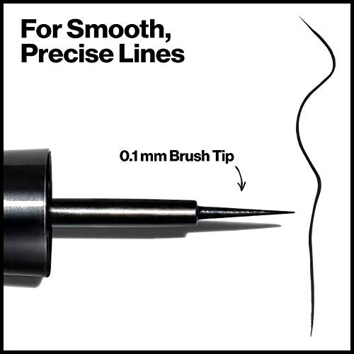 Revlon Skinny Liquid Eyeliner, ColorStay Eye Makeup, Waterproof, Smudge-proof, Longwearing with Ultra-Fine Tip, Mahogany Flame, 0.08 oz