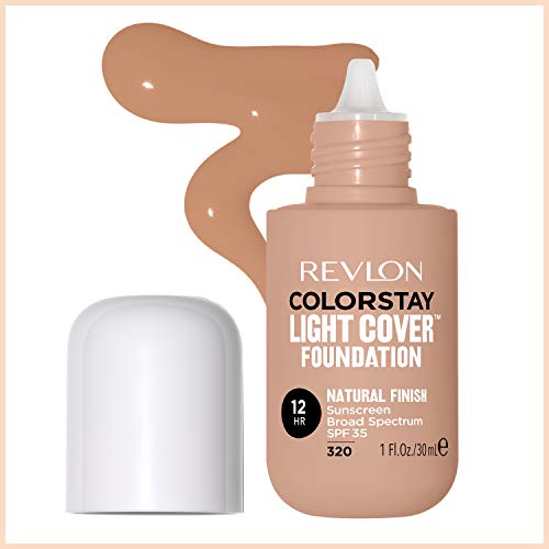 Revlon ColorStay Light Cover Liquid Foundation, Hydrating Longwear Weightless Makeup with SPF 35, Light-Medium Coverage for Blemish, Dark Spots & Uneven Skin Texture, 150 Buff, 1 fl. Oz