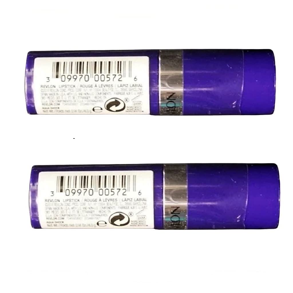 REVLON Pack of 2 Lipstick, Aqua Shock 102