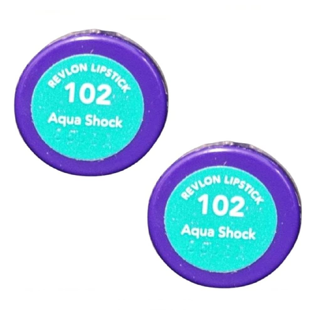 REVLON Pack of 2 Lipstick, Aqua Shock 102